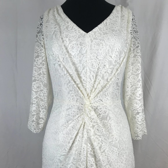 Laundry by Shelli Segal White Lace Sheath Dress - Picture 5 of 12